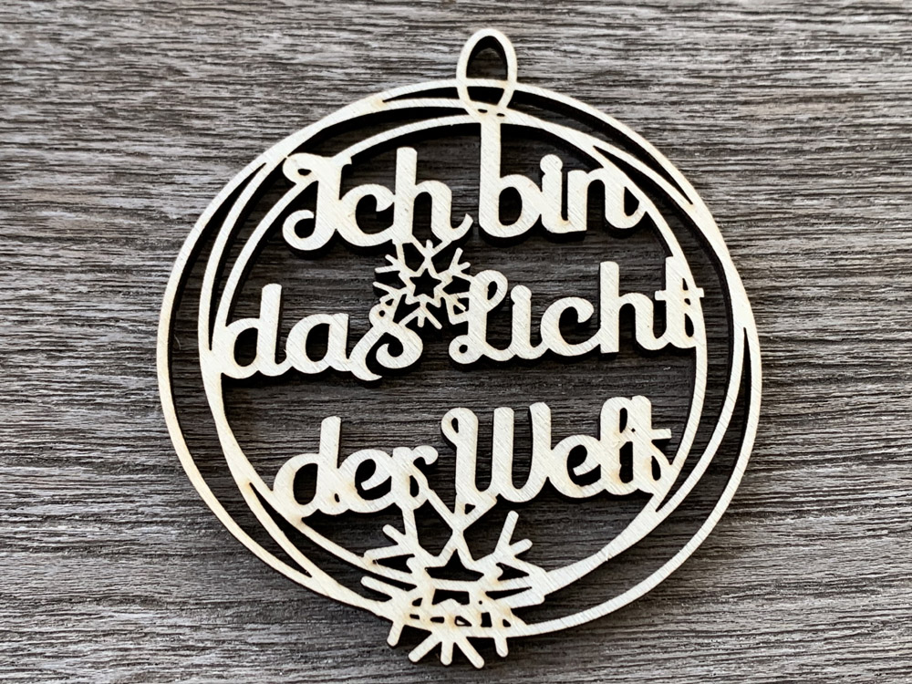 Baumschmuck Pappel Ich bin das Licht der Welt