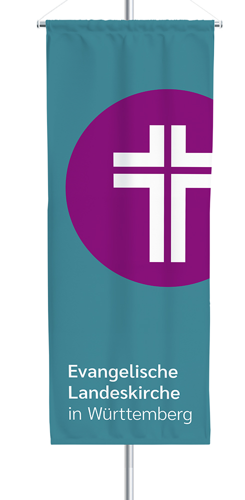 Fahne mit elk-wue-Logo
