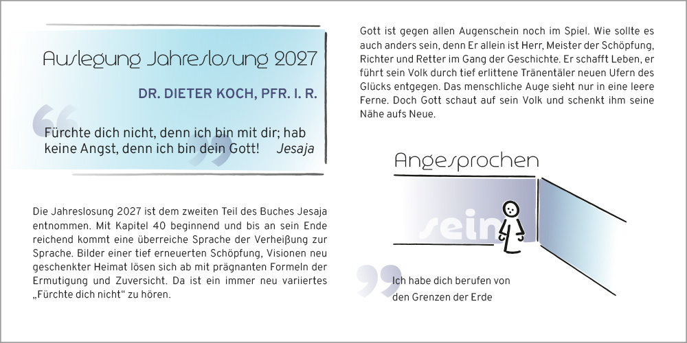 Klappkarte mit Einleger, Fürchte dich nicht ...