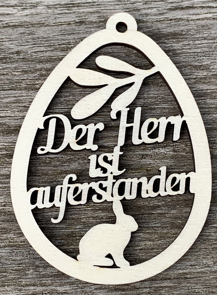 Osterei Pappel Der Herr ist auferstanden
