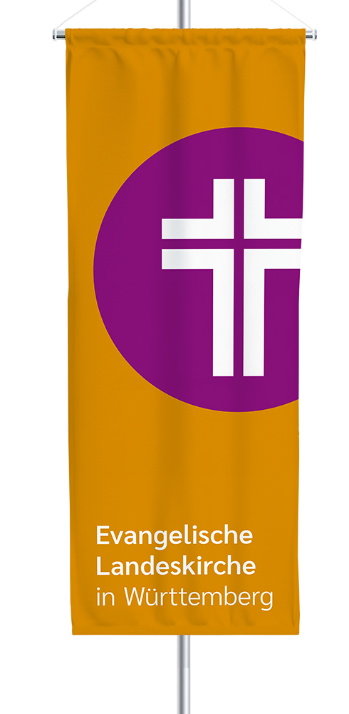 Fahne mit elk-wue-Logo