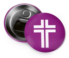 Flaschenöffner-Magnet im CI der Evangelischen Landeskirche Württemberg