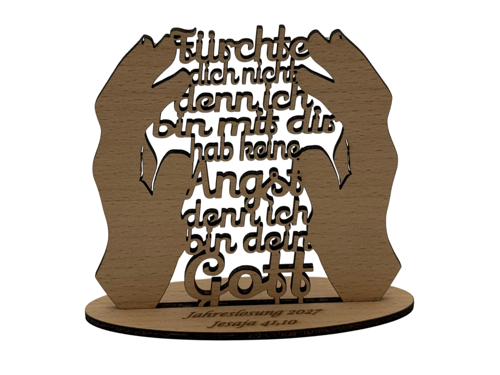 Hände Fürchte dich nicht ..., mit Standfuß