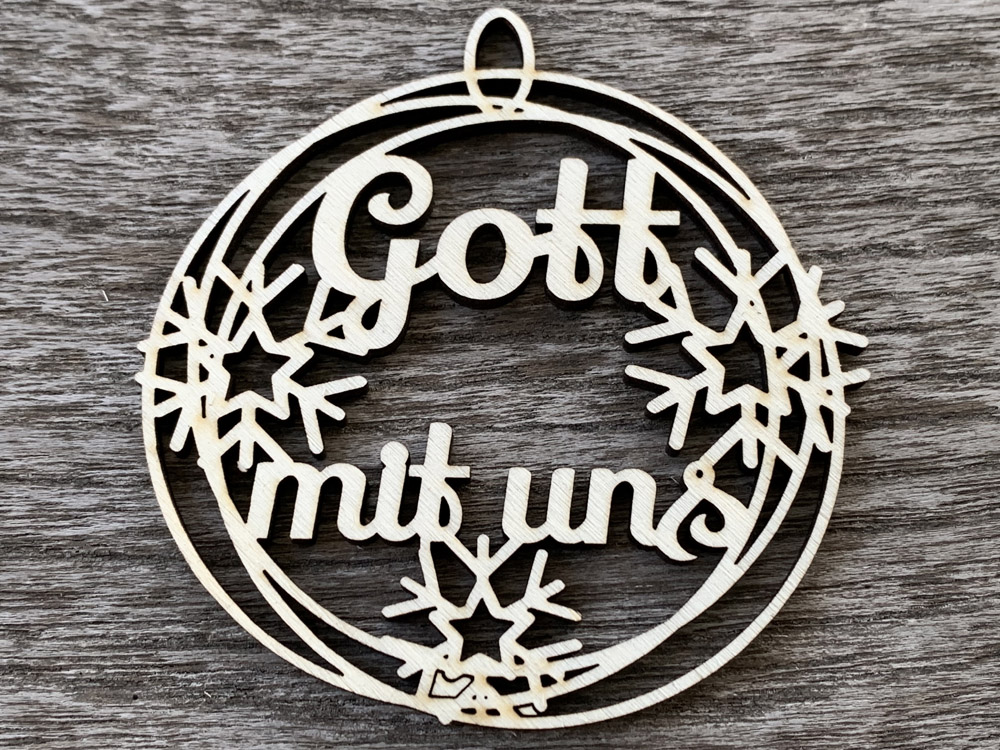 Baumschmuck Pappel Gott mit uns